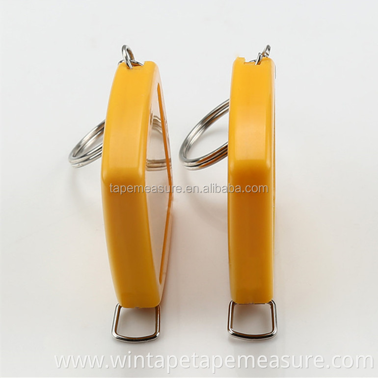 64Pi Yellow ABS Case Steel Tape pipe Diameter measuring tape With Key Chain